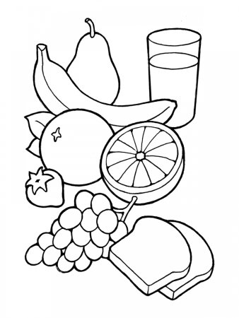 Фрукты. Раскраска