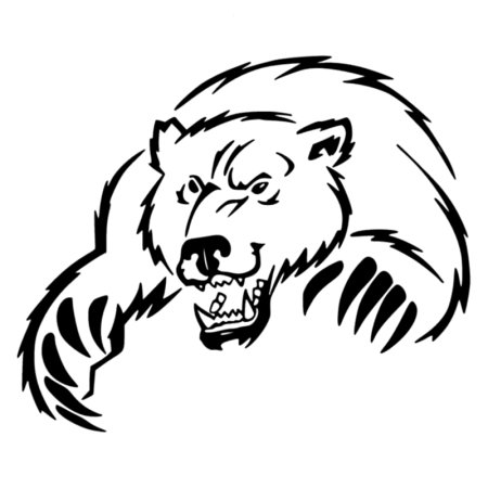 Трафарет медведь рисунок (44 фото)