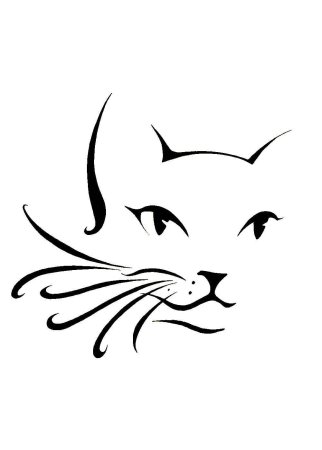 Трафарет кошки