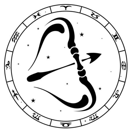 Знак зодиака Стрелец трафарет