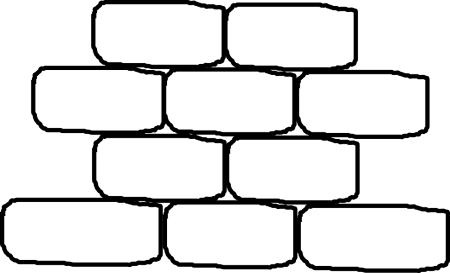 Кирпич раскраска