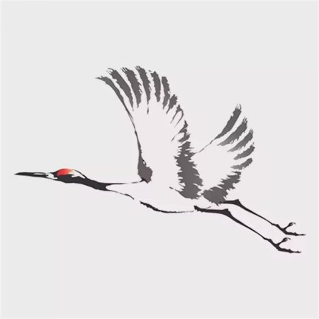 Журавль рисунок для детей