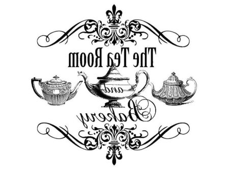 Монохромные надписи для декупажа