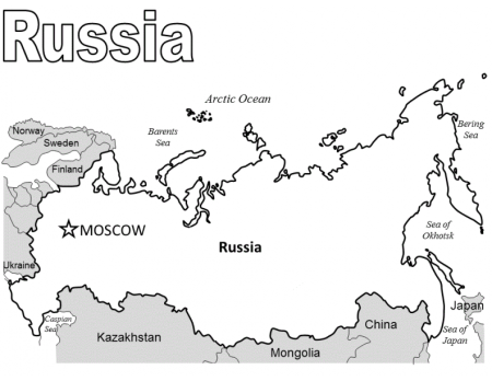 Контур границ России с Крымом