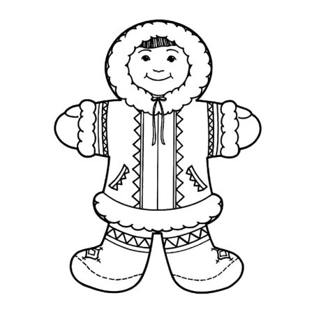 Трафарет для рисования для детей шубка