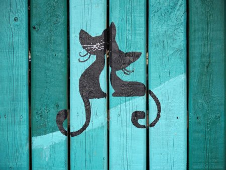 Нарисовать кота на заборе