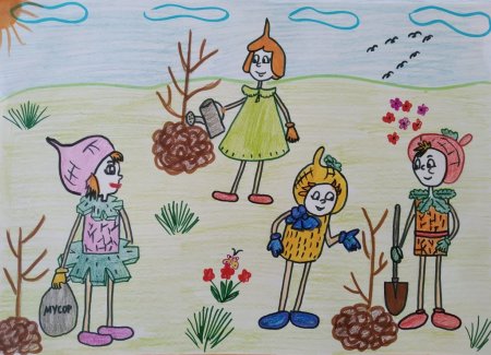 Раскраска Эколята защитники природы