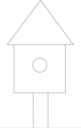 Трафарет скворечника