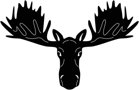Голова лося контур