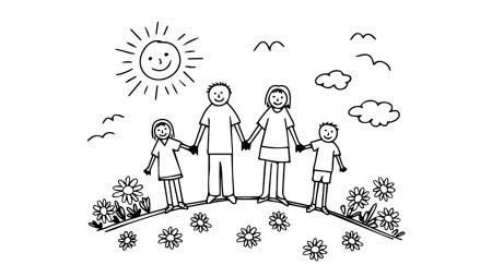 Раскраска день семьи любви и верности