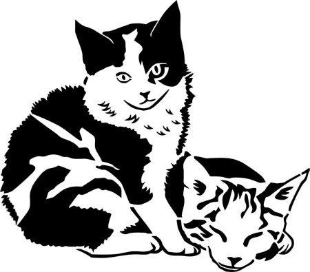 Трафарет кошки