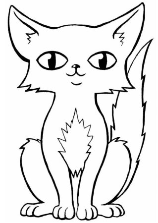 Трафарет кошечки для рисования