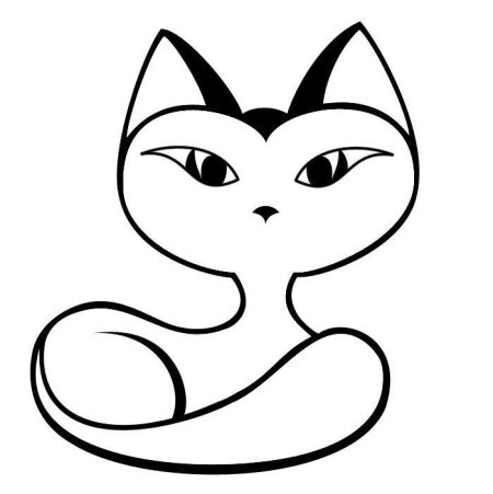 Трафарет котенка