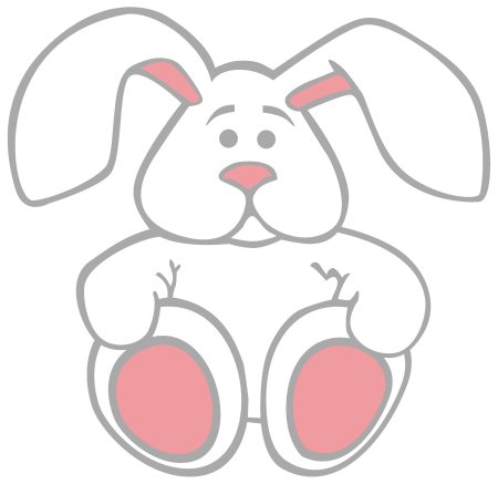 Контуры животных для детей