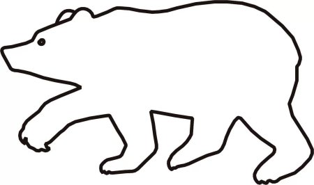 Трафарет медвежонок рисунок (43 фото)