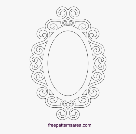 Трафарет "рамка овальная"