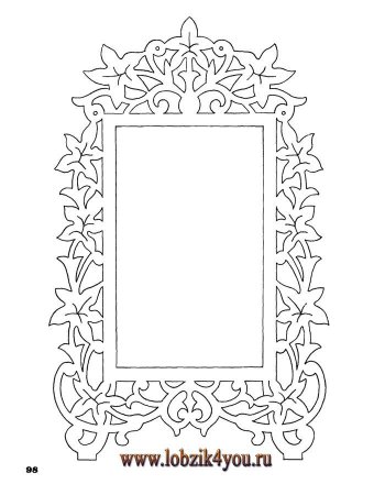 Резная рамка трафарет