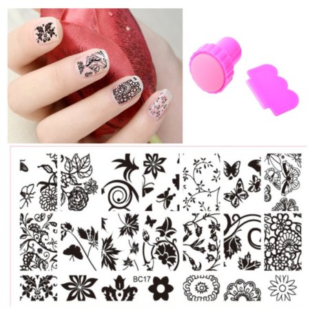 Маникюр с трафаретами