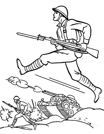 Военные раскраски для детей