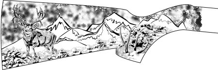 Трафарет на приклад ружья