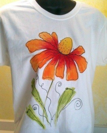 Рисование на футболках акриловыми красками