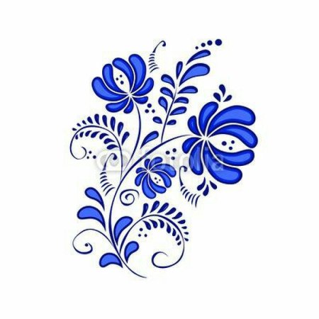 Гжель трафарет