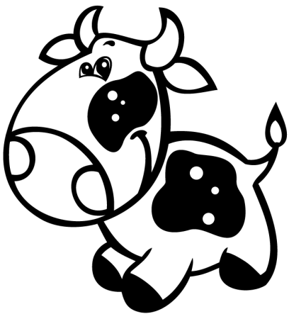 Коровка. Раскраска