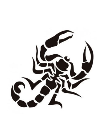 Тату Скорпион трафарет
