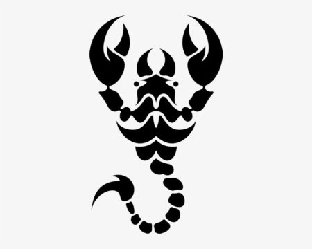 Скорпион трафарет
