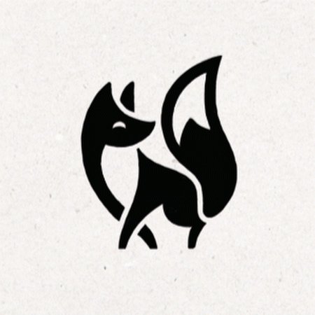 Трафарет лисы для тату