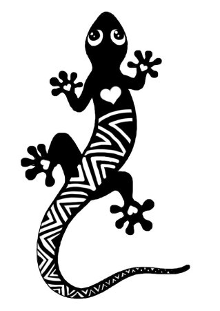 Трафарет ящерицы