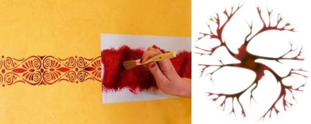 Набивка рисунка по трафарету на стены