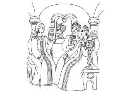 Трафарет рисунок к сказке о царе салтане (46 фото)