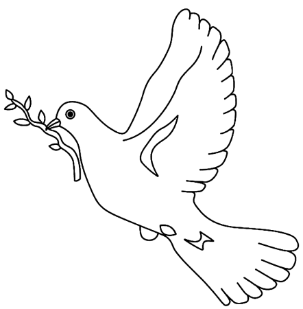 Голубь мира раскраска