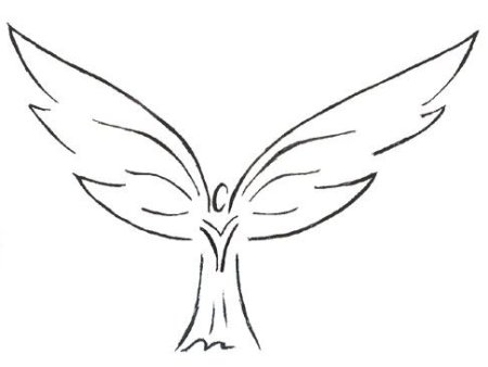 Трафарет ангела с крыльями рисунок (45 фото)