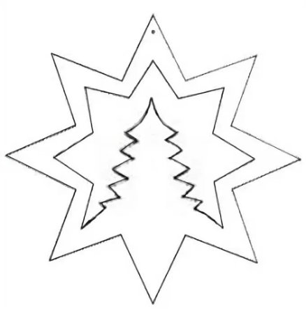 Елочка трафарет