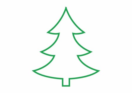 Елочка трафарет для рисования