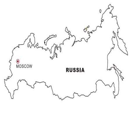 Карта России контур