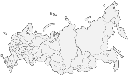 Федеральные округа РФ контурная карта