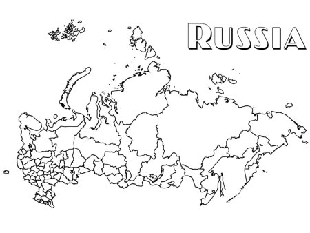 Карта России раскраска