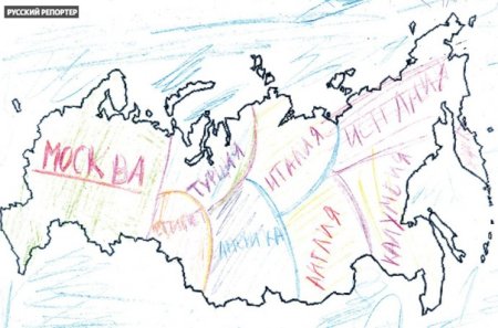 Карта РФ контур