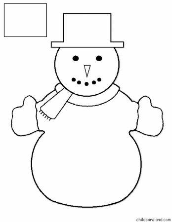 Трафарет снеговик рисунок для вырезания (47 фото)