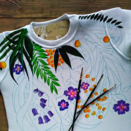 Одежда Разрисованная акриловыми красками