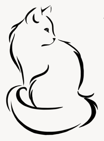 Кошечка тату эскиз