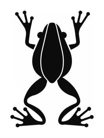 Силуэт лягушки