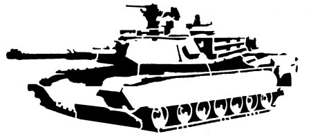 Трафарет танка