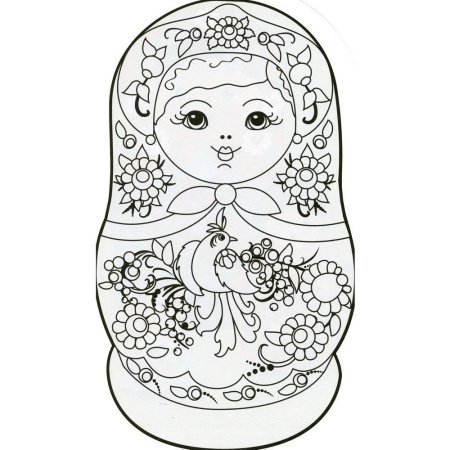 Полхов-Майданская Матрешка раскраска