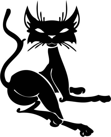 Вышивка крестом черная кошка