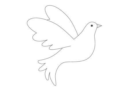 Голубь раскраска для детей
