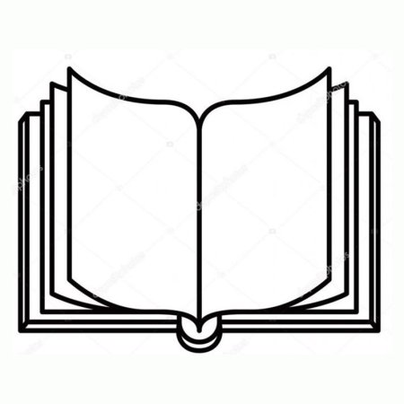 Схематичное изображение раскрытой книги